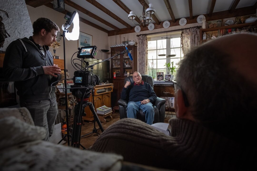 television host interviewing guest